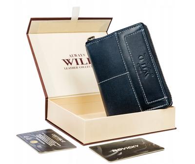 Large Portrait Leather Wallet with RFID - Always Wild