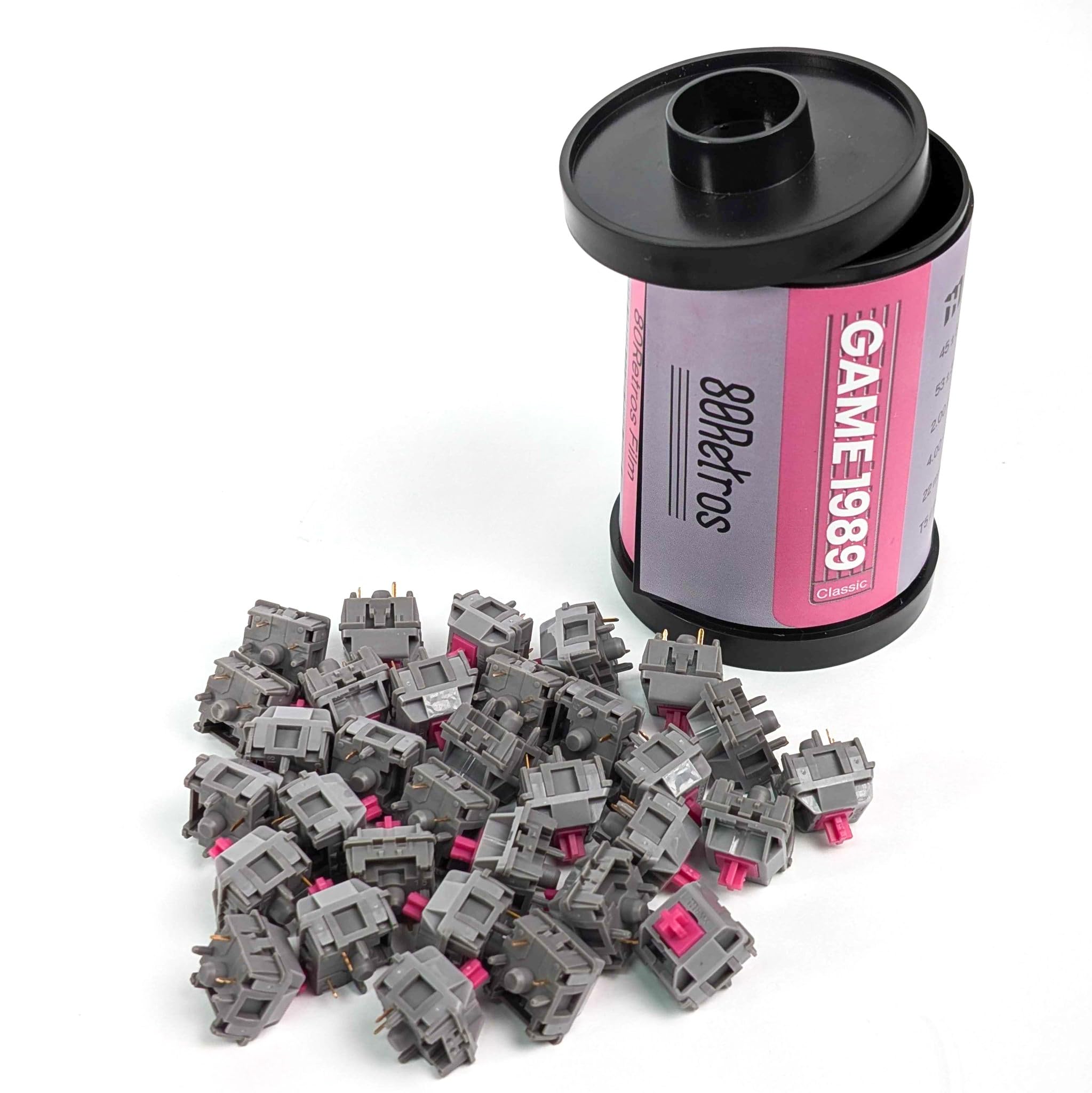 

80Retros X HMX Mechanical Keyboard Switches, 35-Pack, Cherry MX Compatible, Pre-Lubred, Linear Type (1989 Classic)