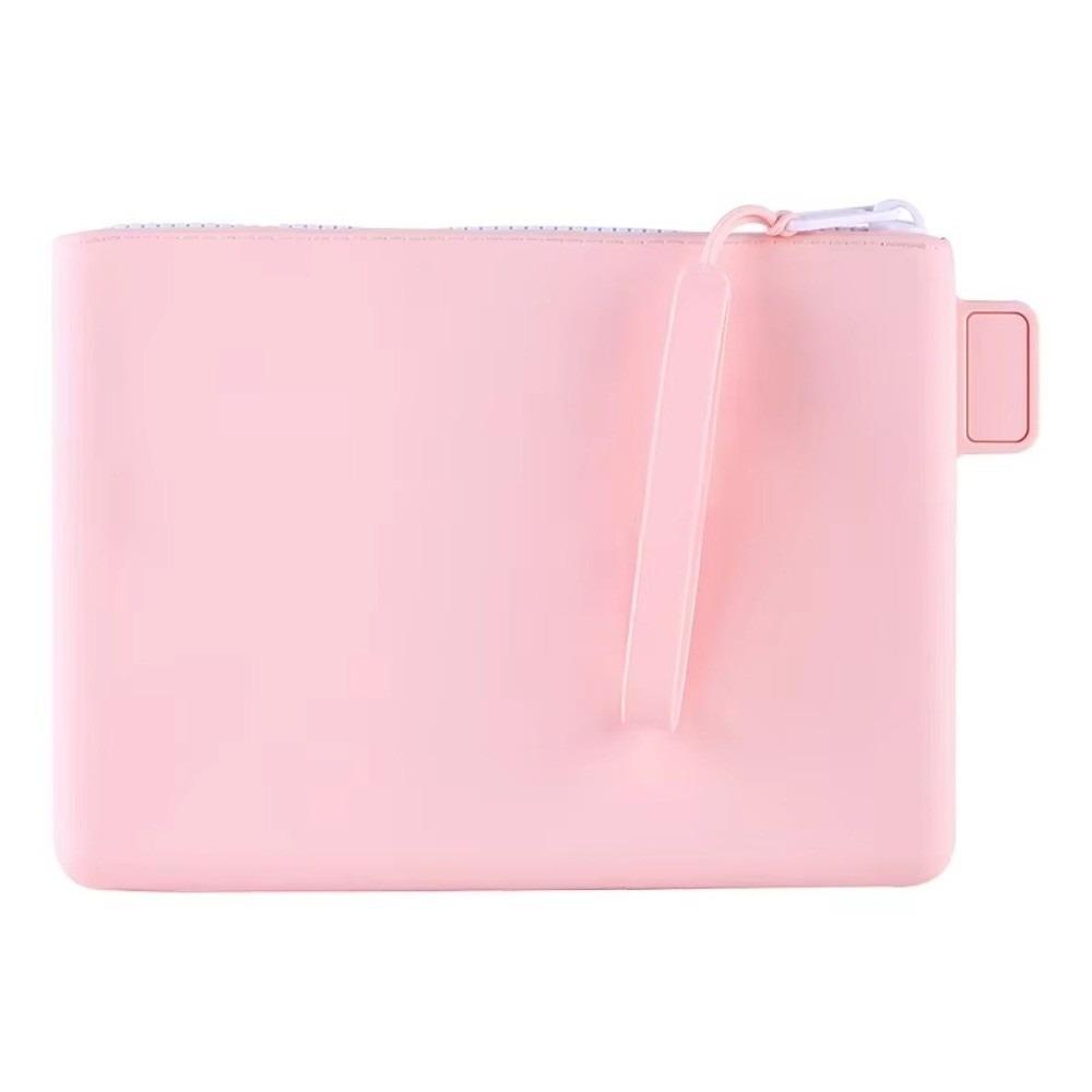 

Multifunctional Travel Makeup Bag Square Shape Makeup Brush Holder New Waterproof Case рожевий
