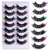 3D Mink Colored False Eyelashes Vibrant Color Fluffy Natural Soft Lashes Eye Makeup For Performances Stage Events