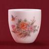 Chaxun Oriental Peony Crystal Porcelain Master Tea Cup
