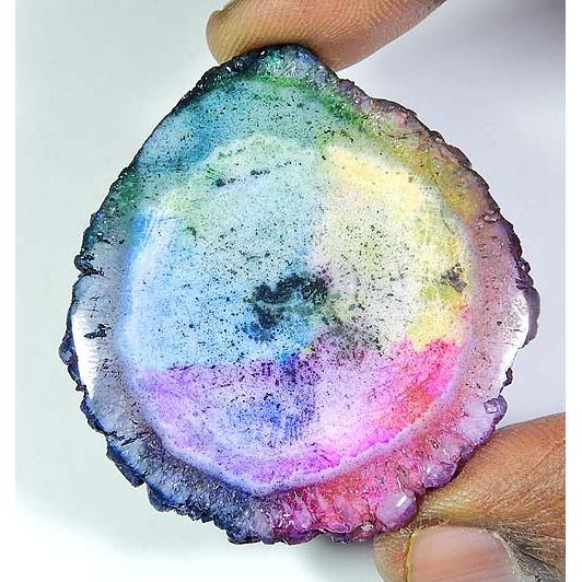 

93Cts. Color Enhanced Solar Druzy Agate Fancy Cabochon Loose Gemstone PP-1140