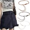 Long Length Waist Rope Belt Solid Color Body Chain Belt Rope Thin Belt  Dress Clothing Accessories