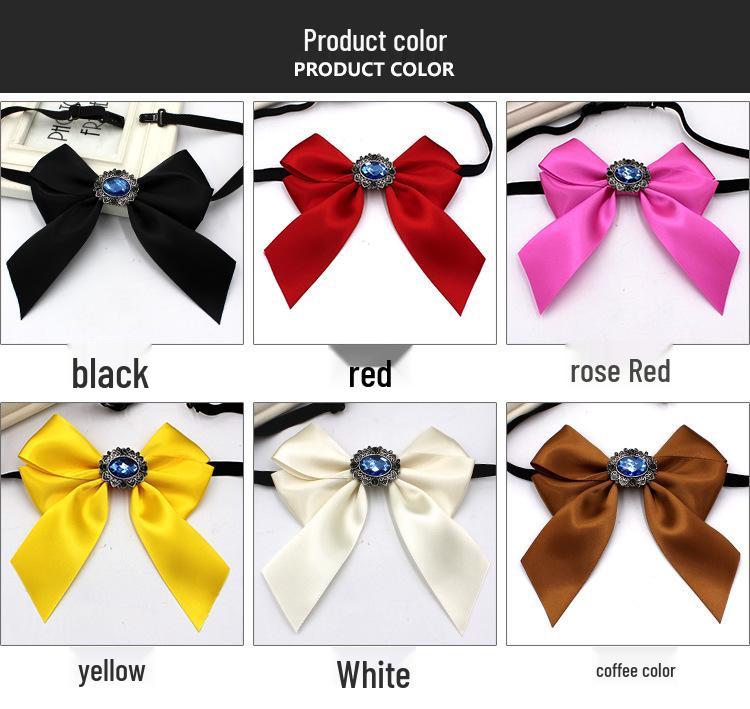 Korean Style Satin Bow Tie Collar Accessory for Hotel Staff