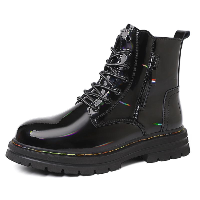 

Martin boots men s 2025 autumn and winter new thick-soled heightened non-slip wear-resistant versatile outdoor mountaineering locomotive trend 47