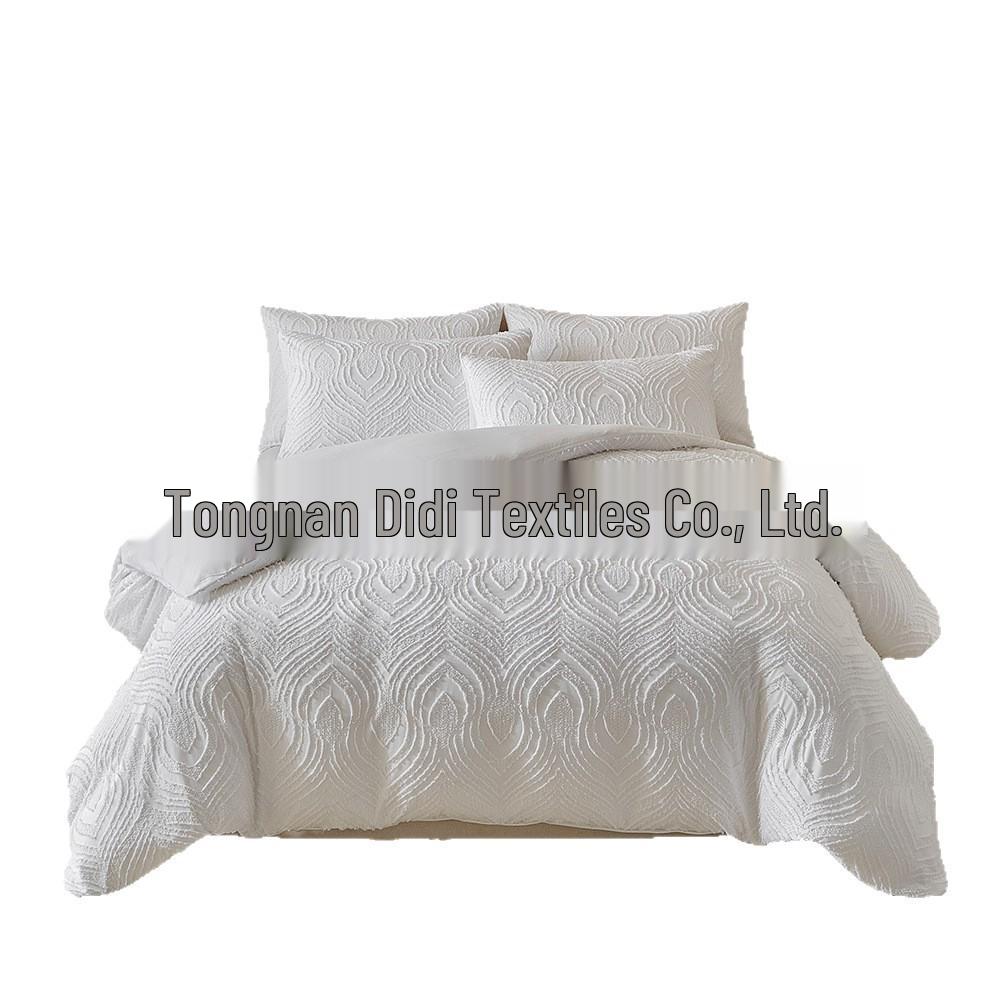 Nandi Solid Color Jacquard Bedding EU Single: 135x200 cm