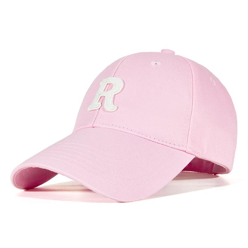 Multi-Color Hardtop R-Letter Baseball Hat Men'S And Women'S Sports Sunshade Sun Protection Moisture Cap Has Large Size