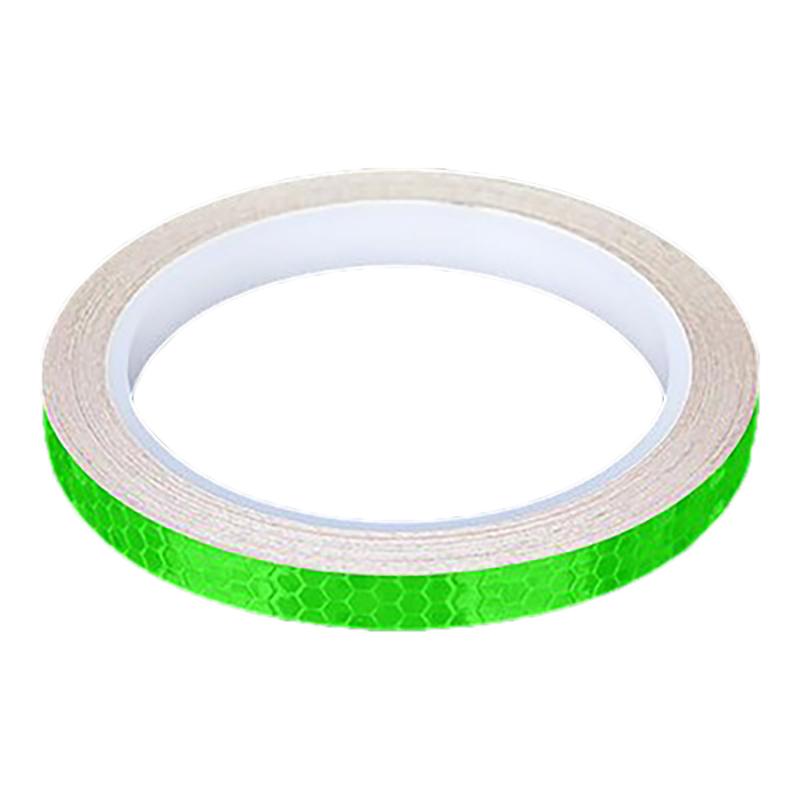 

1pc 8 * 1cm bicycle tape night reflective sticker waterproof, wear-resistant, scratch resistant for riding warning зелений