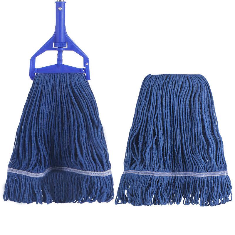 Four-Color Cotton Yarn Wax Mop with Replaceable Stainless Steel Threaded Clip Head
