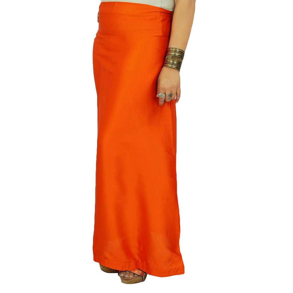 Indian Satin Silk Petticoat Bollywood Solid Inskirt Lining For Sari