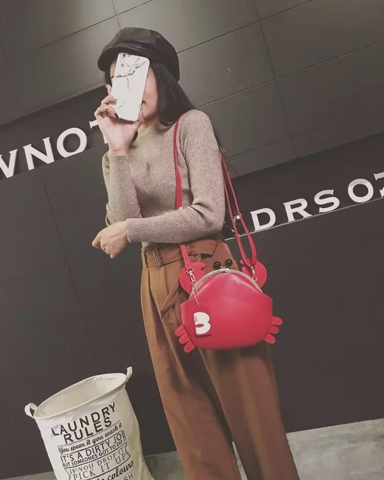 Women's Fashion Mini Crab Small Crossbody Shoulder Bag