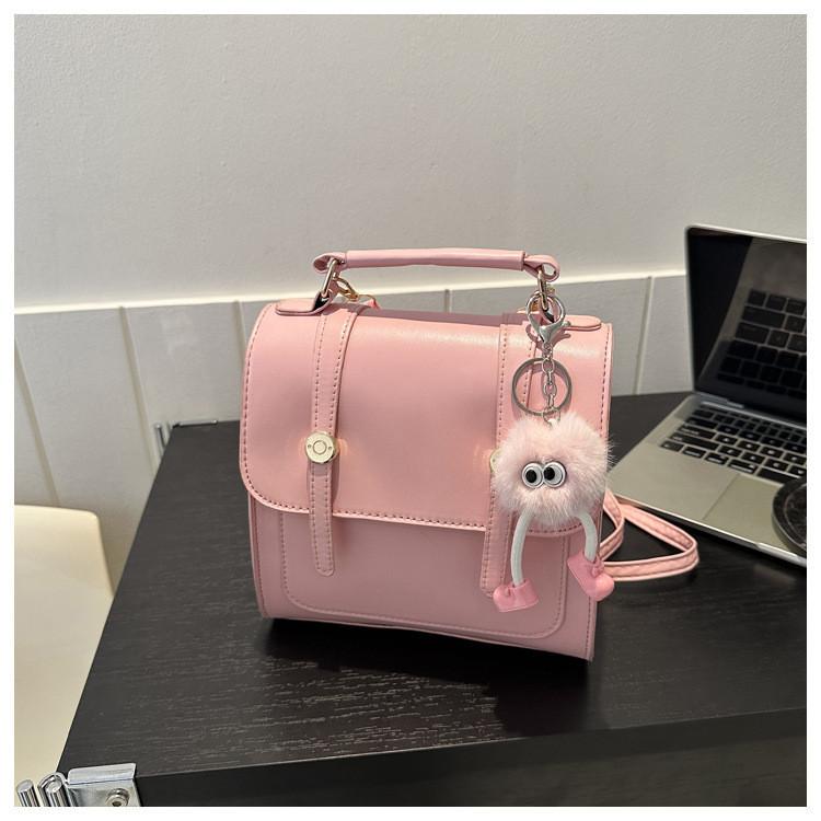 

Urban Chic Pu Tote Bag 2023 Vintage Style Big Size Soft Material Nylon Lining рожевий