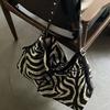 SHELKSBAG Designers Luxury Women Bags 2025 Fashion Zebra Stripes Handbag Large Capacity High Quality Chic Novelty Shoulder Bag