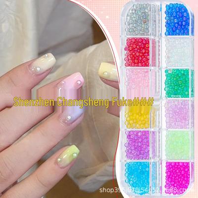 Perles Bubbly Sirène Mini Résine 12 Couleurs pour Décorations Nail Art
