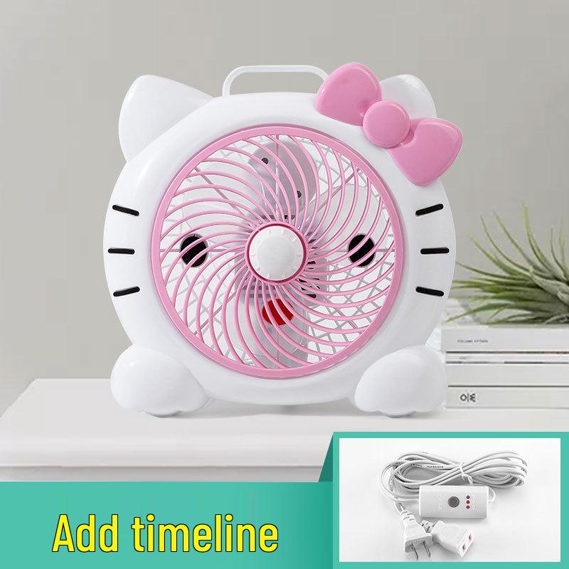 Compact Cartoon Electric Desk Fan for Student Dorms and Bedrooms