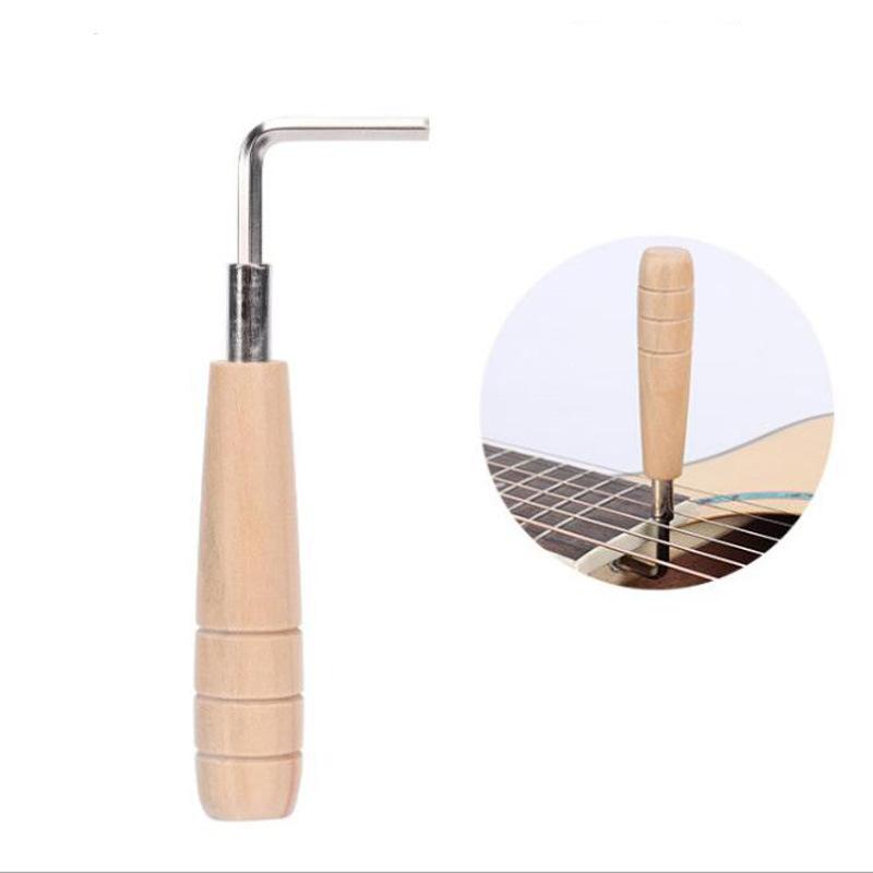 Acoustic Acoustic Guitar Adjustment Wrench Neck Curvature Tuning Tool Metal Hexagon Wooden Wrench 4MM Universal