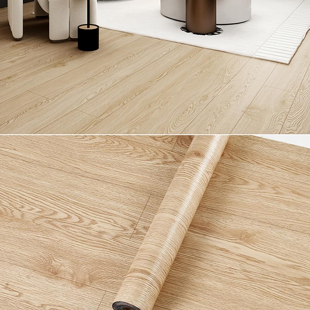 40cm Self-Adhesive Wood Grain Sticker Peel And Stick Wallpaper Waterproof Anti-Slip Floor Sticker Living Room Bedroom House