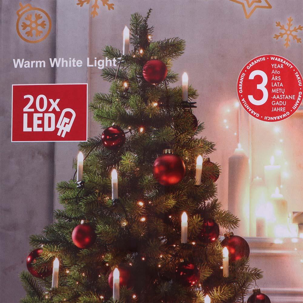 20PCS Clip-on Christmas Tree Decorative Light USB Powered Electronic Candle Light  Halloween