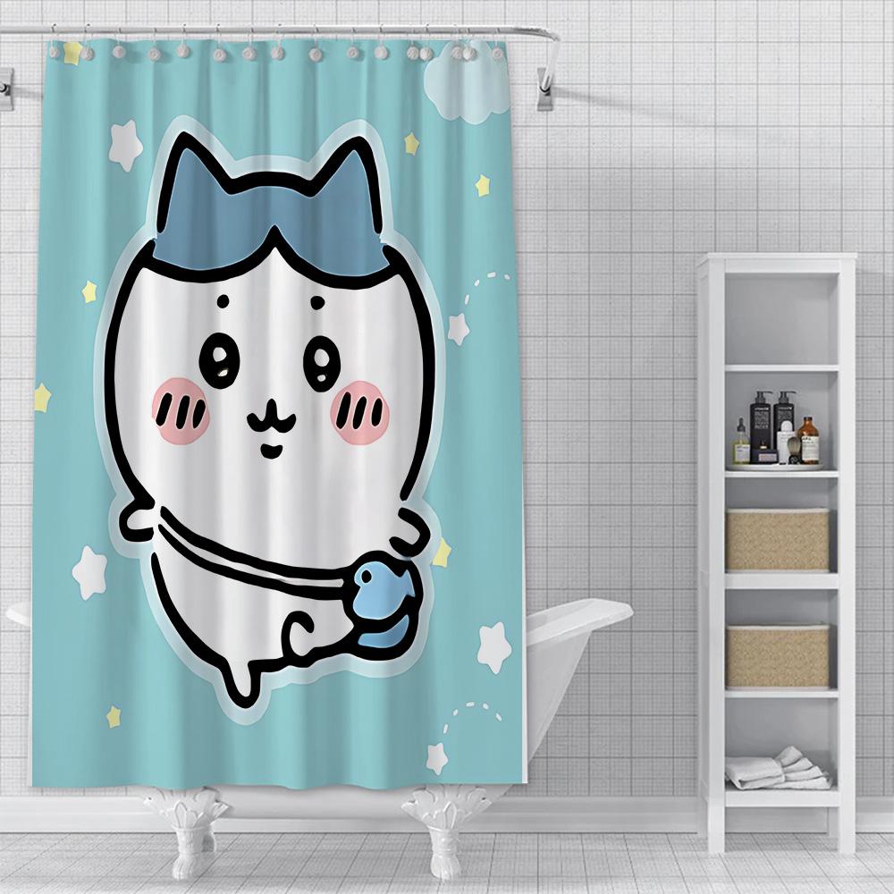 

Shower Amine Chiikawas Curtain Waterproof Polyester Fabric Paint Colorful Bath Curtains Home Bathroom Decor Curtain With Hook YL90x180cm