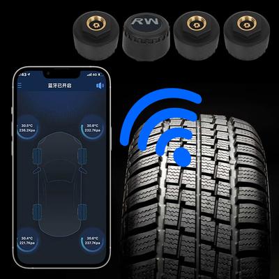 Reifendruckkontrollsystem Android/IOS Externes Bluetooth 5.0 TPMS Handy-APP-Anzeige Auto-Reifendrucksensoren Autozubehör