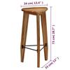 Tabourets de bar - VIDAXL - Bois d'acacia massif - Marron - Lot de 2