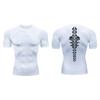 Men's Short-Sleeve Compression Quick-Dry T-Shirts Suitable for Gym Workouts Running Breathable Stretchy Moisture-Wicking Sweatshirt Elastic Top