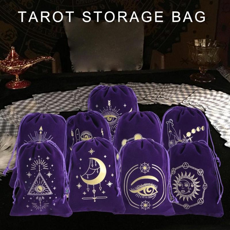 Würfel Aufbewahrungstasche Samt Tarot Kordelzugtasche Brettspiel Karten Kordelzugtasche Schmuck Runen Beutel Organizer