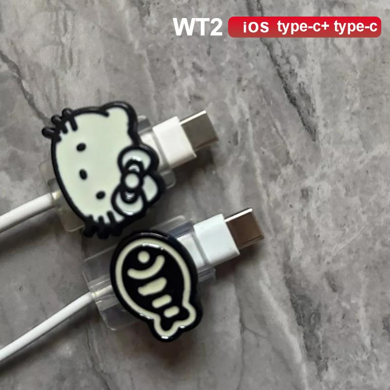 Cute Cartoon Cat Fish Cable Protector Data Line Protective Cover Charging Cable Usb Winder Wire Cord Organizer Cover