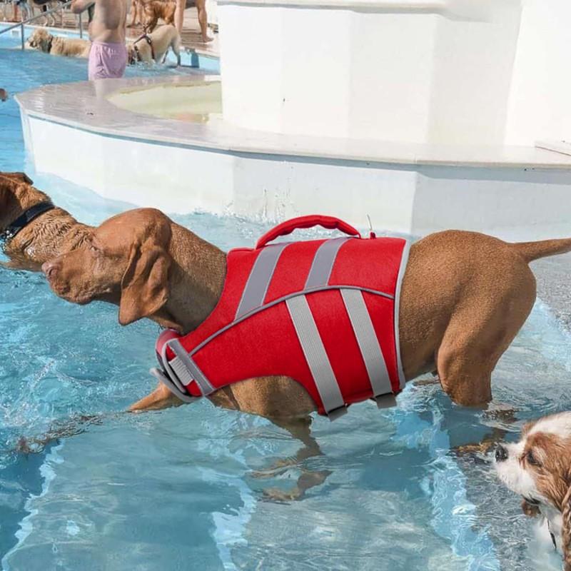 Pet Dog Life Jacket Swimming Outdoor Safety Vest Adjustable Floatation Gear Small To Extra Large Dogs