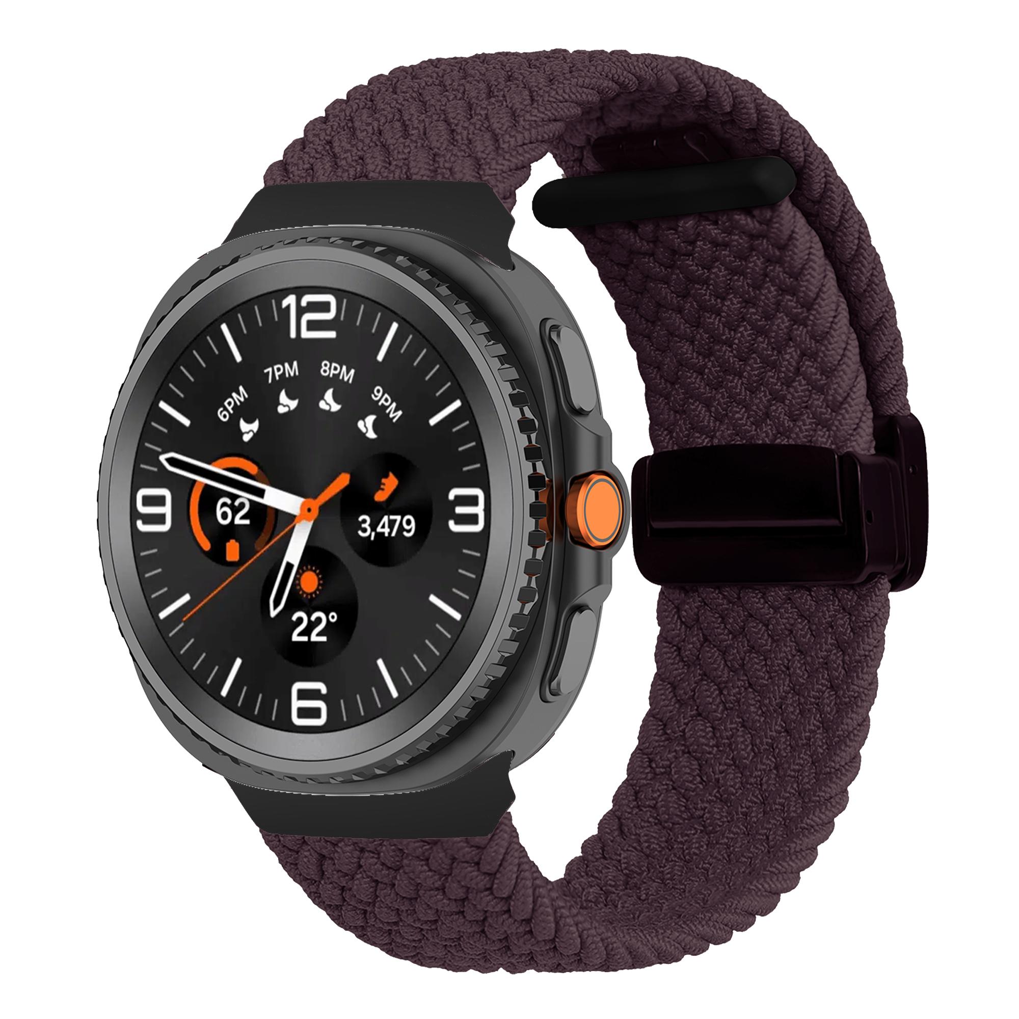 

Magnetic Strap for Samsung Galaxy Watch 8 44mm 40mm Nylon Band Replacement Bracelet for Galaxy Watch 8 Classic 46mm Accessories Watch8 40-44-46mm фиолетовый