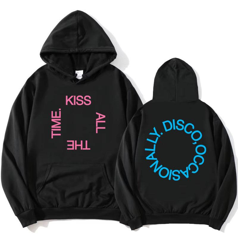 HarryStyles KISS ALL THE TIME. DISCO, OCCASIONALLY. Hoodies Album Graphic Print Sweatshirts Women Clothing Fleece Hoodie