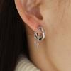 Simple and compact ear clip without ear piercing female titanium steel ear bone clip niche design