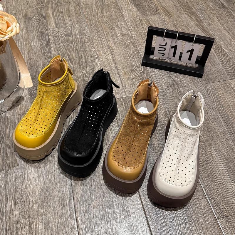 Small Man Thick Sole Height Increased by 6 Cm Casual Shoes 2025 Spring and Summer New Breathable Muffin Fashion Temperament Single Shoes