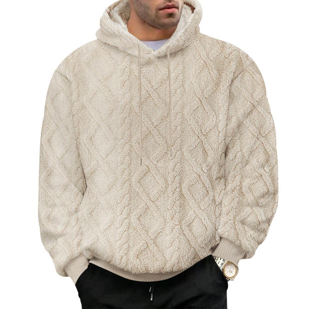 Uformell dobbeltsidig fløyel hettegenser herre mote genser