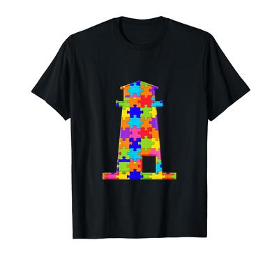 Lighthouse Lighthouse Tower Jigsaw Puzzle Autism Puzzle T-Shirt