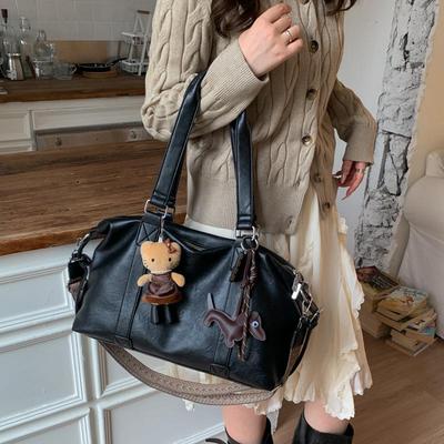 Large Capacity Crossbody Tote Bag - Versatile Travel and Commuting Handbag for Autumn & Winter
