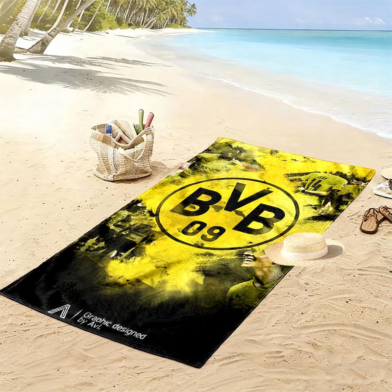 Brave BVB Logo Print Beach Towel, Large Soft Quick Dry Towel for Beach Camping Swimming