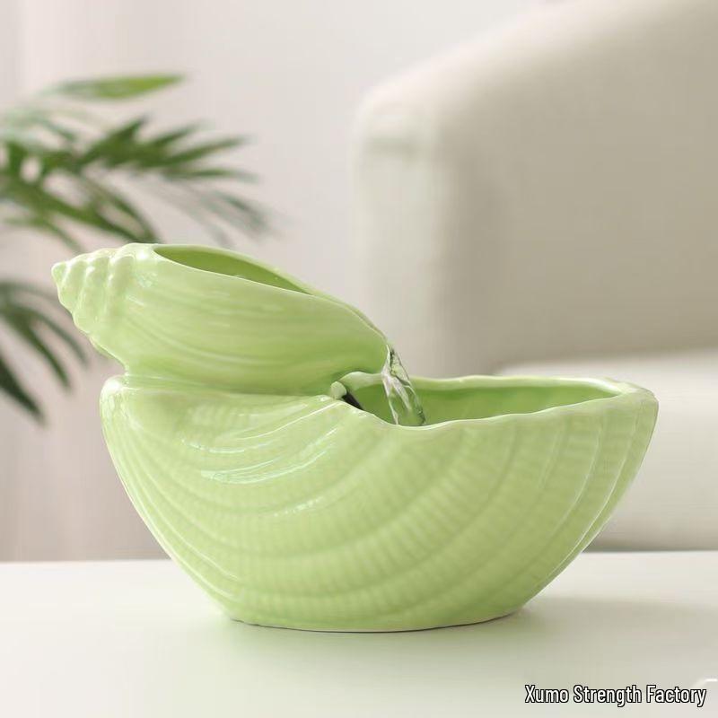 Ceramic Automatic Pet Water Fountain - Dynamic Circulating Bowl for Cats and Dogs, No Plug-in Required