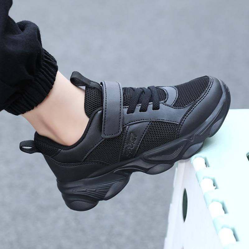 2025 Children Fashion Sports Shoes Breathable Boys Black School Walking Shoes Non Slip Kids Girls Casual Running Sneaker
