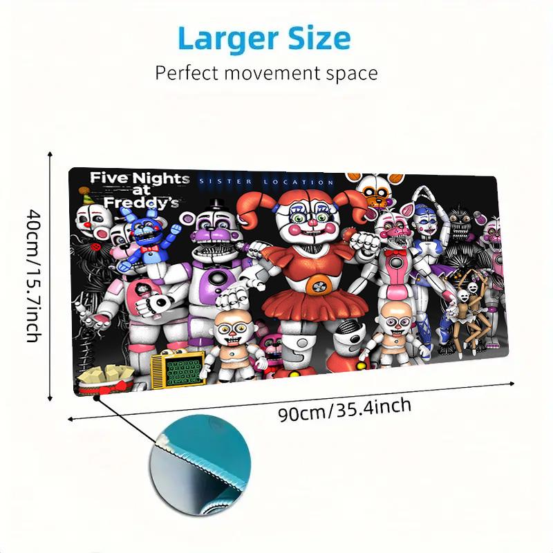 Freddy Nights Color Mouse Pad Large Gaming Table Cushion Non-slip Laptop Tablet Big Mousepad XXL Mat Mini PC Playmat With Lock edge