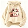 Sudadera con capucha suave y cálida para niños, diseño de ajolote, sudadera infantil linda para niños y niñas, manga larga, sudaderas con capucha casuales