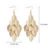 Modern Leaf Earrings Hypoallergenically Material Comfortable Zinc Alloy Tassels Accessory for Sensitive Ears