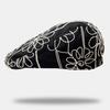 Casual Versatile Forward Cap Flower Embroidery British Hat Fashion Beret  For Lady Girl