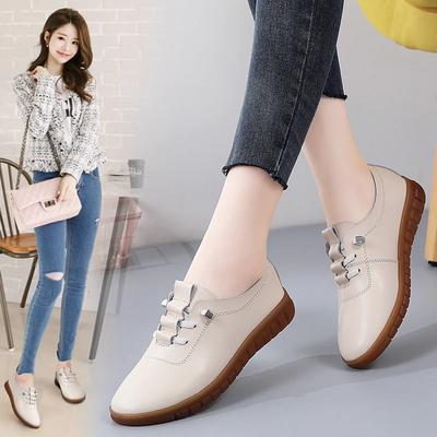 New Sneakers Women Casual Shoes Spring Autumn Flats Genuine Leather Moccasins Woman Slip-on Loafers Female Boat Shoes 2026