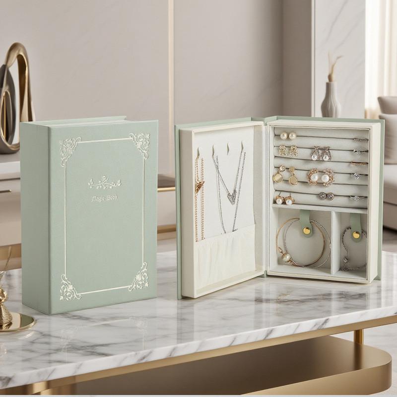 Jewelry Organizer Book With Leather Material For Home Use And Gift Giving