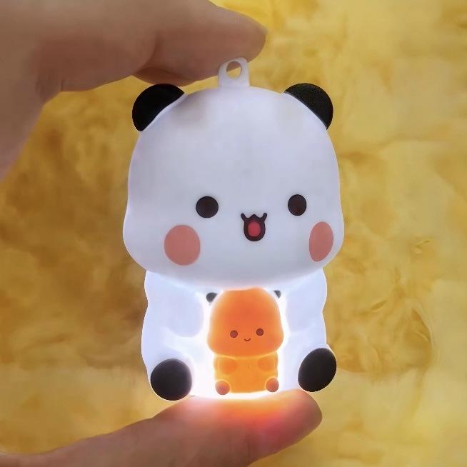 Cartoon Kawaii Bubu Dudu Kan Zeggen Ik Hou Van Jou Stem Speelgoed Sleutelhanger Met 3 Stemmen Tas Decoratie Koppel Cadeaus Met Nachtlampje wit