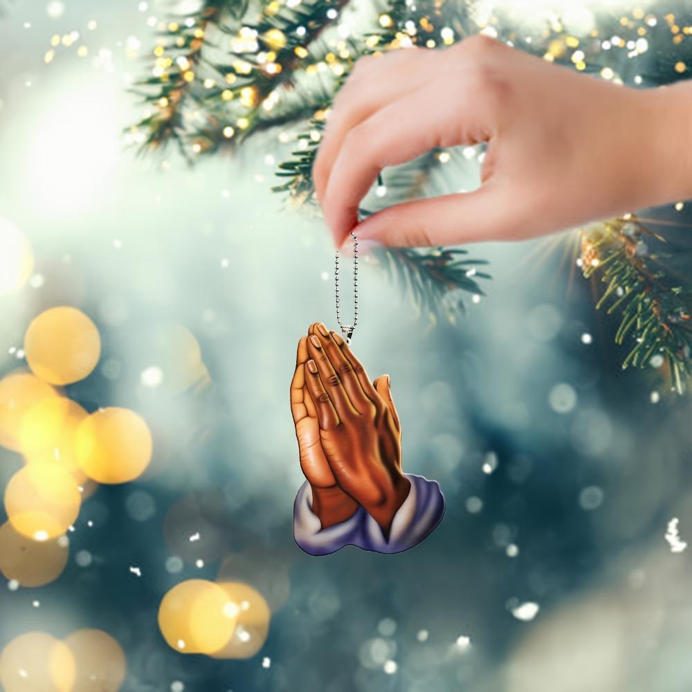 Jesusgebet Handanhänger 2D Christlicher Auto Innenraum Rückspiegel Anhänger Auto Anhänger Heim Wanddekoration Schlüsselanhänger Rucksackanhänger