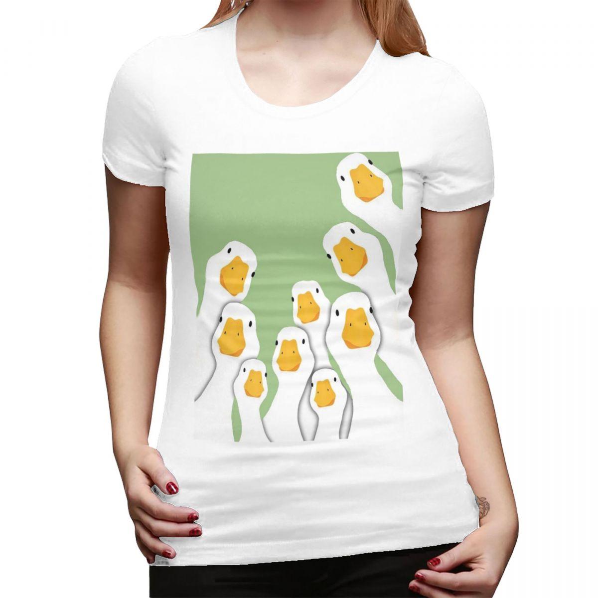 

Cartoon Popular Goose Animal TShirt for Women ONeck Streetwear T Shirts Womens Tees Short Summer Clothes Tops S