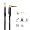 Cable Matters Guitar Cable, 0.9m, Shielded, Set of 2, 6.35mm Mono Plug, TS Straight to L-Shaped Plug, for Instruments
