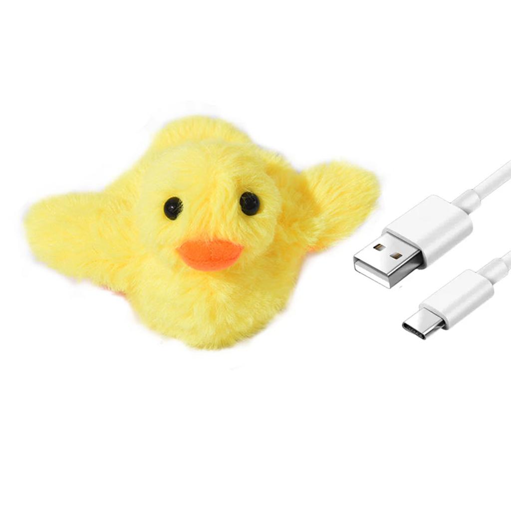 Automatisches Watschel-Enten-Spielzeug Vibrationssensor Entenform Katze Spielzeug USB-Laden Bissfest für Kätzchen Katze Selbstbewegend